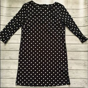 H&M black and white polka dot shift dress-small